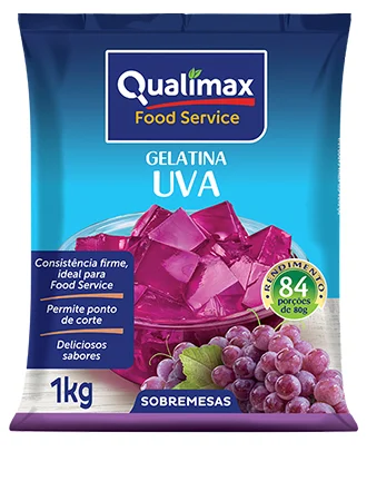 Gelatina Uva 1kg Qualimax