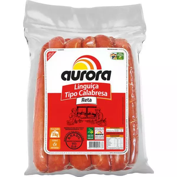 Calabresa Reta Aurora 3kg