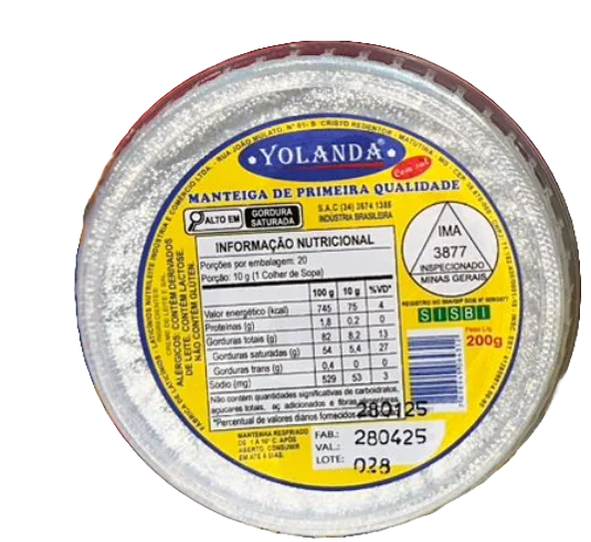 Manteiga Pote 200g YOLANDA