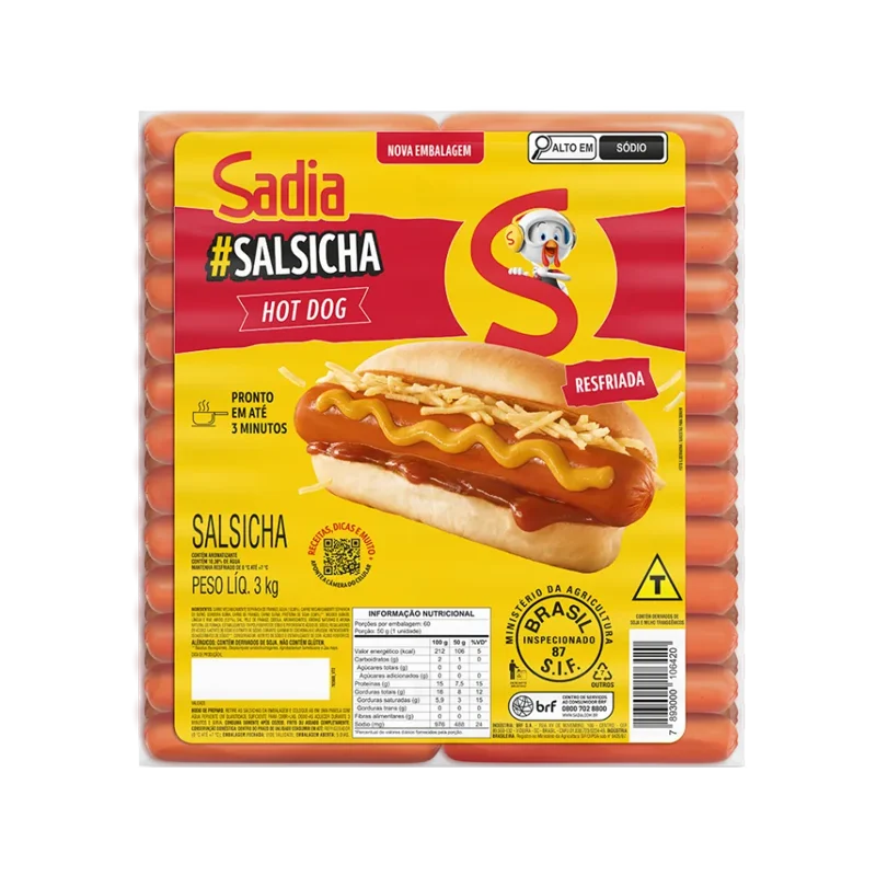 Salsicha Resfriada Sadia 3kg