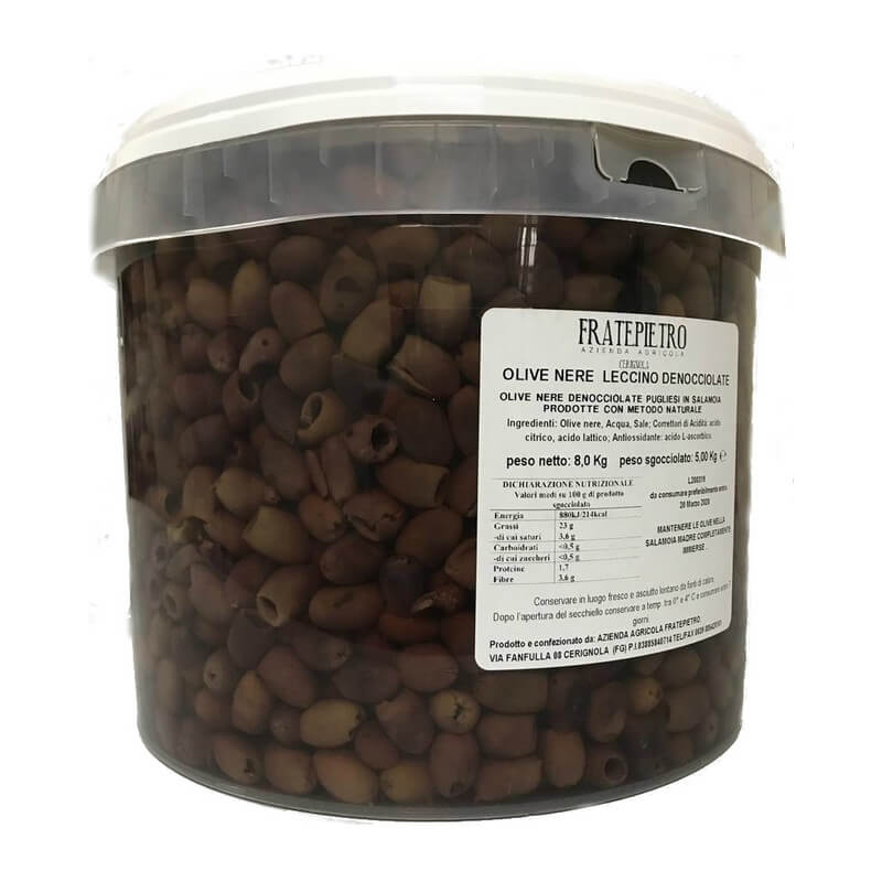 Azeitona Balde Preta Sem Caroço 1,8Kg