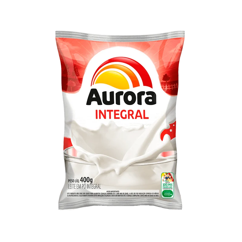 Leite Em Pó Integral Aurora 400g
