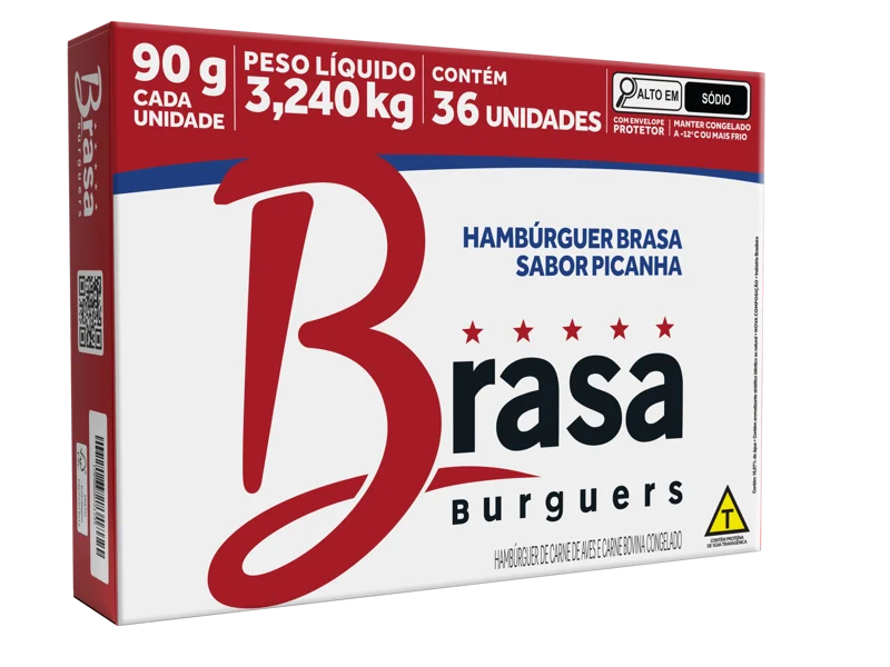 Hamburguer sabor picanha 90G BRASA