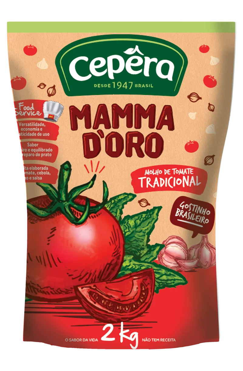Molho de Tomate Pronto Cepêra 2kg